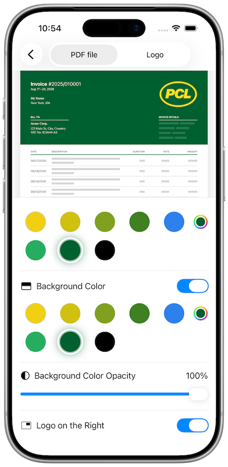 PDF Preview with Logo